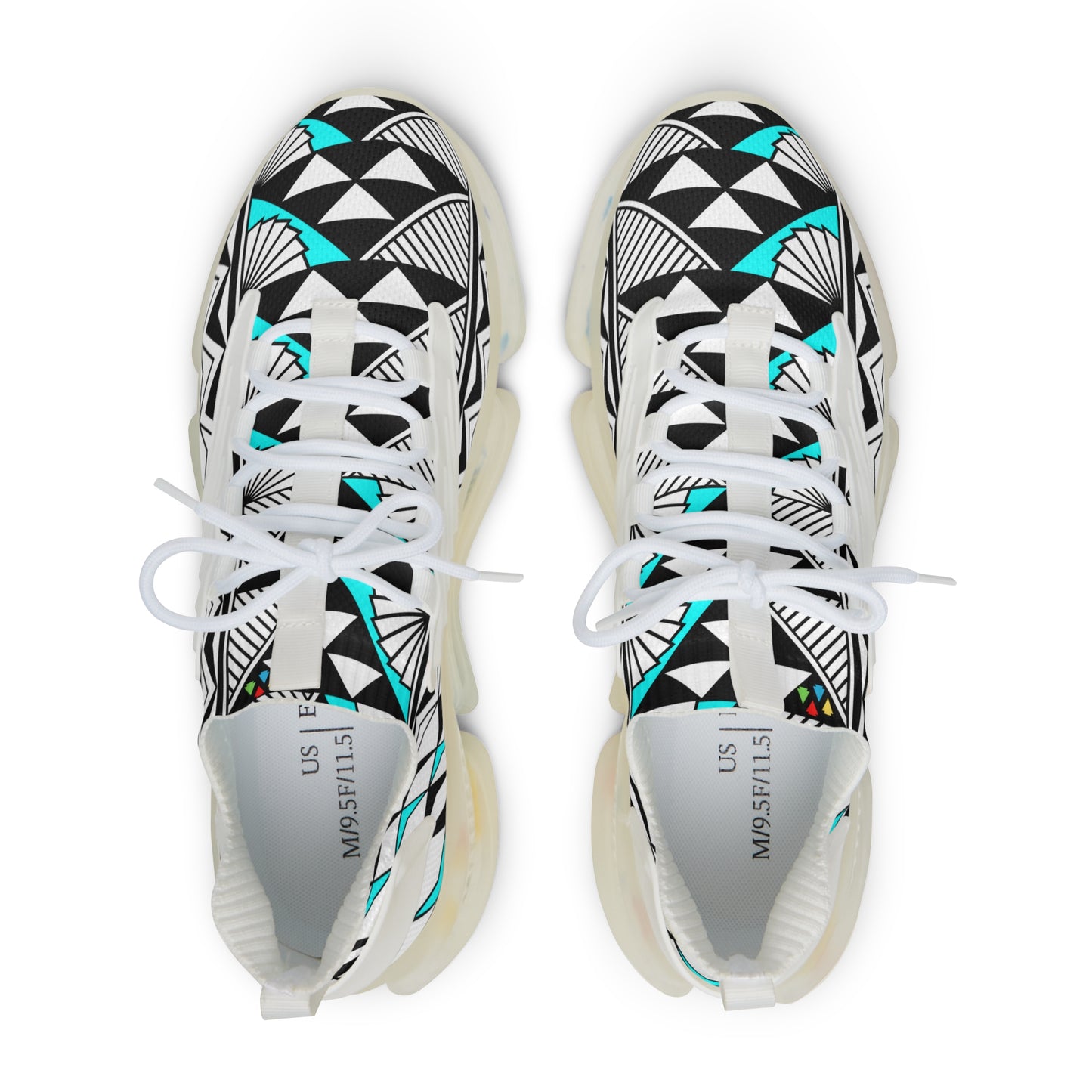 Sun and Rain in Turquoise Men's Mesh Sneakers