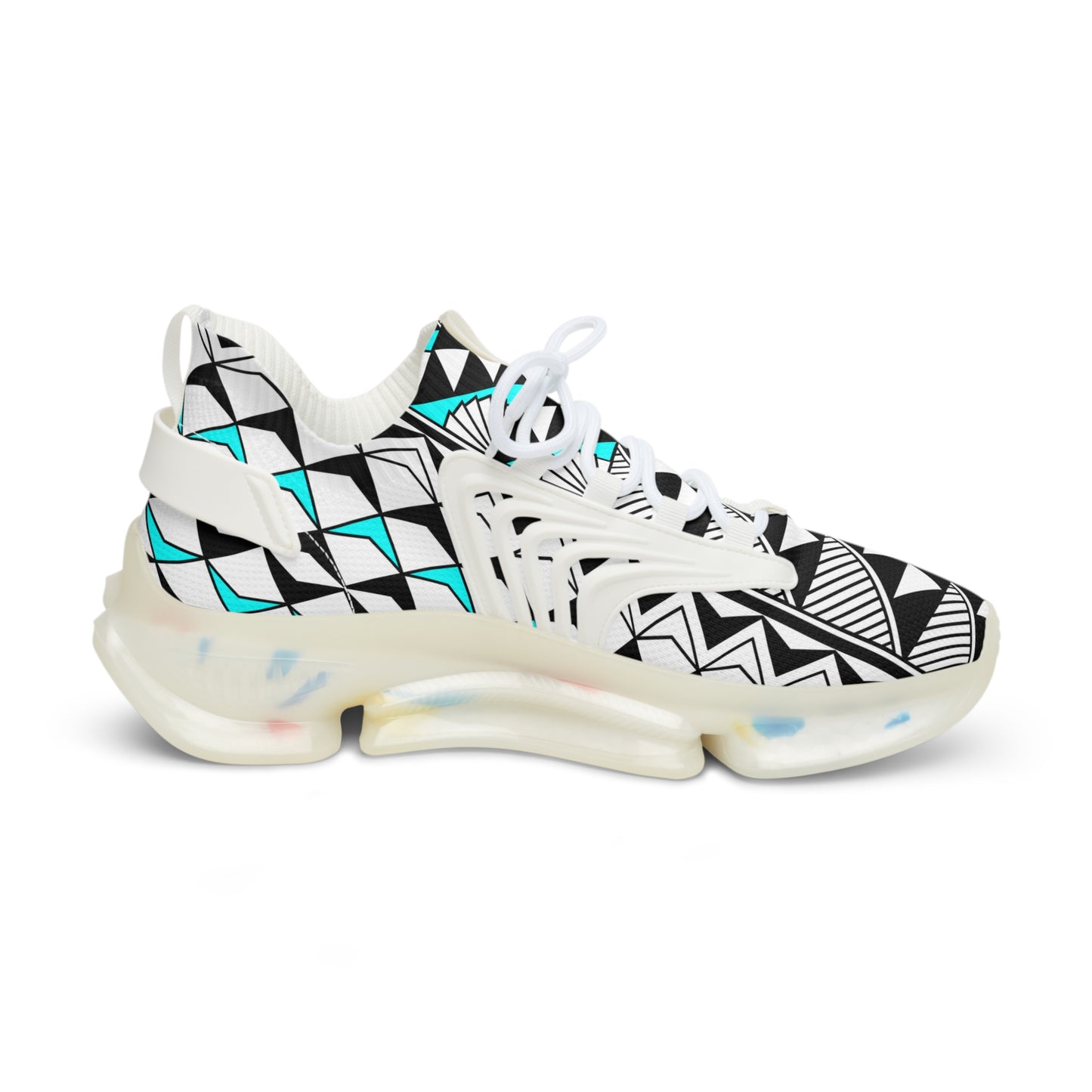 Sun and Rain in Turquoise Men's Mesh Sneakers