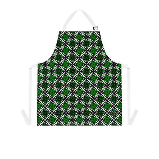 Sacred Winds in Green Two Pocket Apron