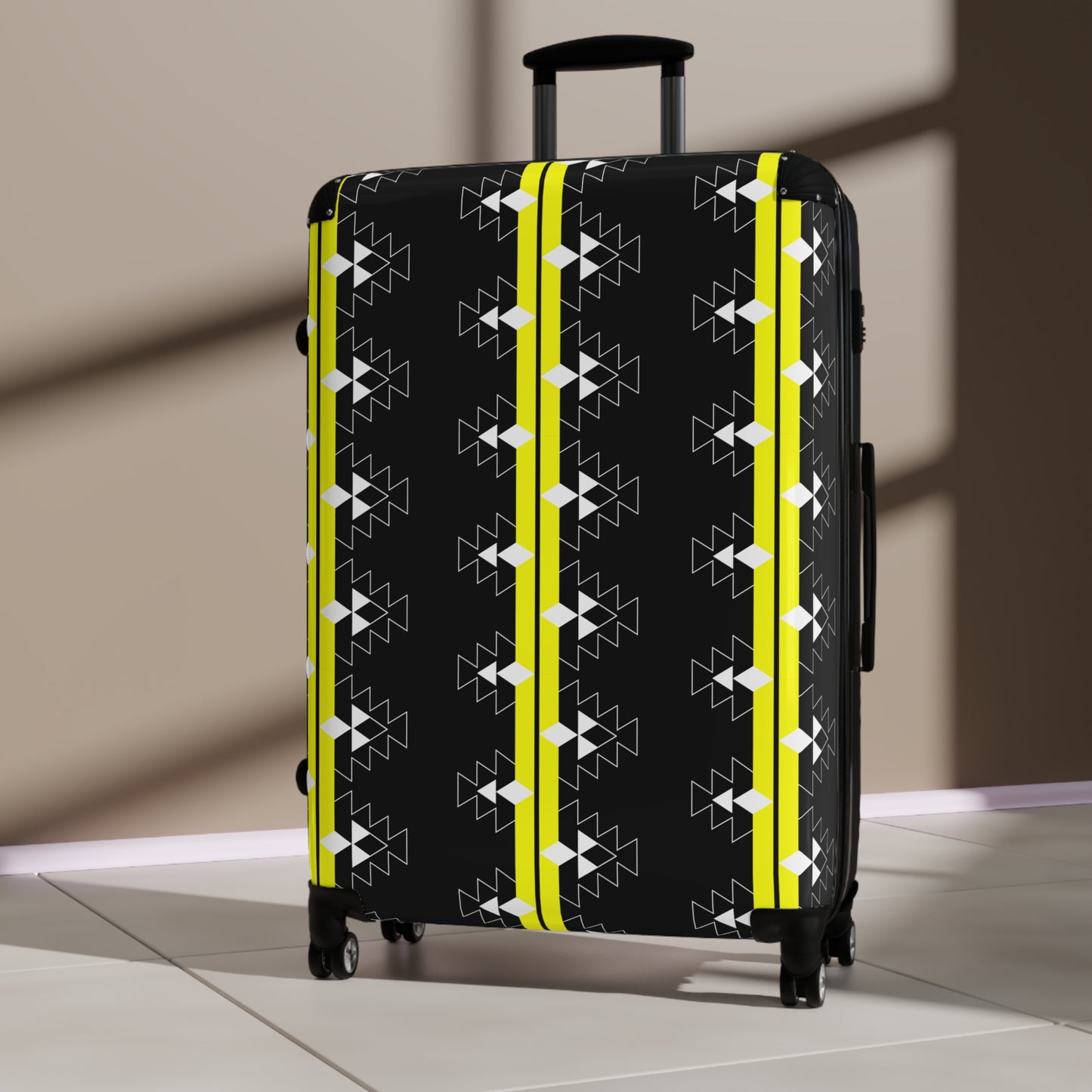 Yellow Native Woven Stories Suitcases