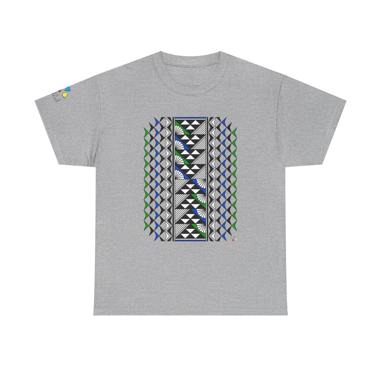 Sun and Rain in Blue/Green Gildan Unisex Tee
