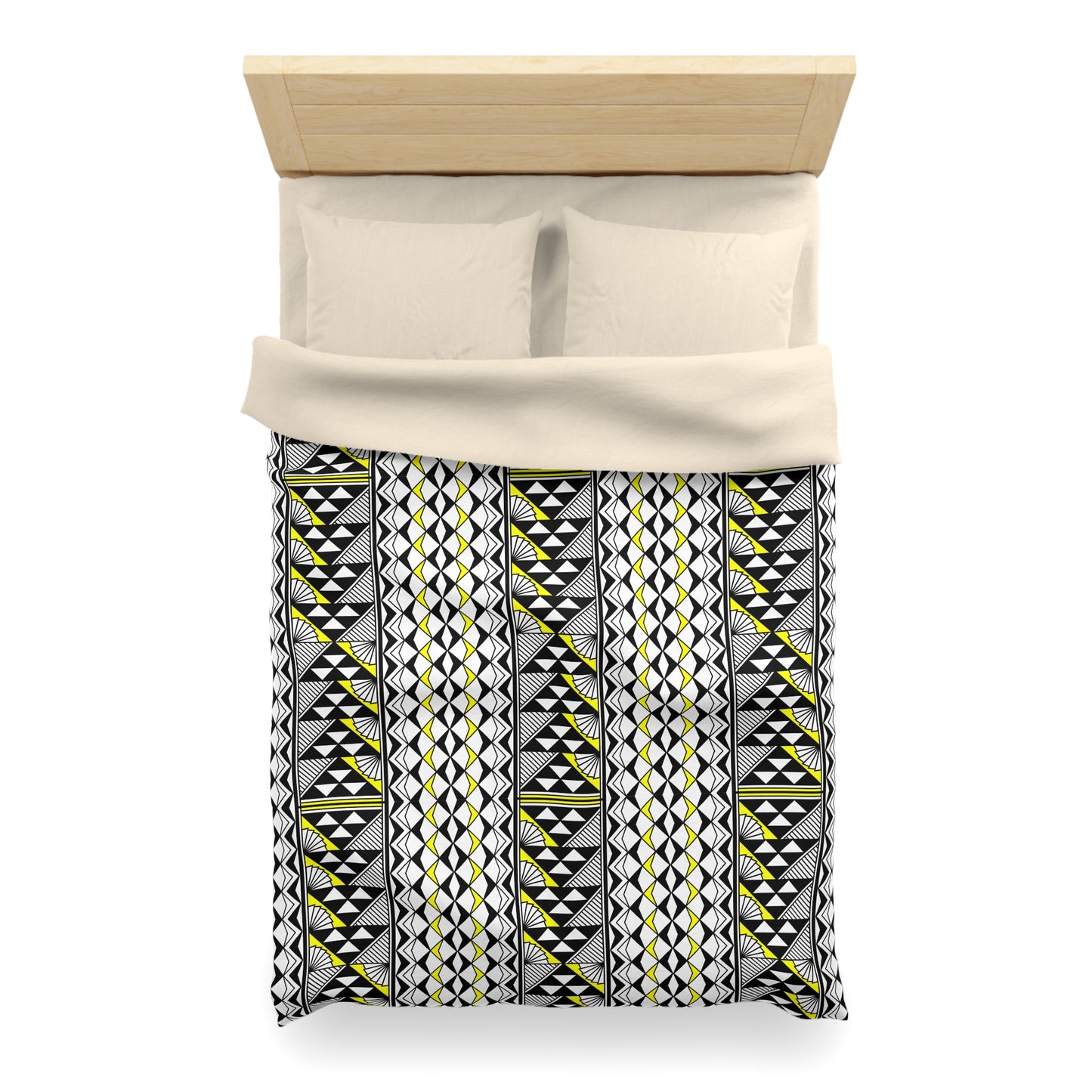Sun and Rain in Yellow Microfiber Duvet Cover