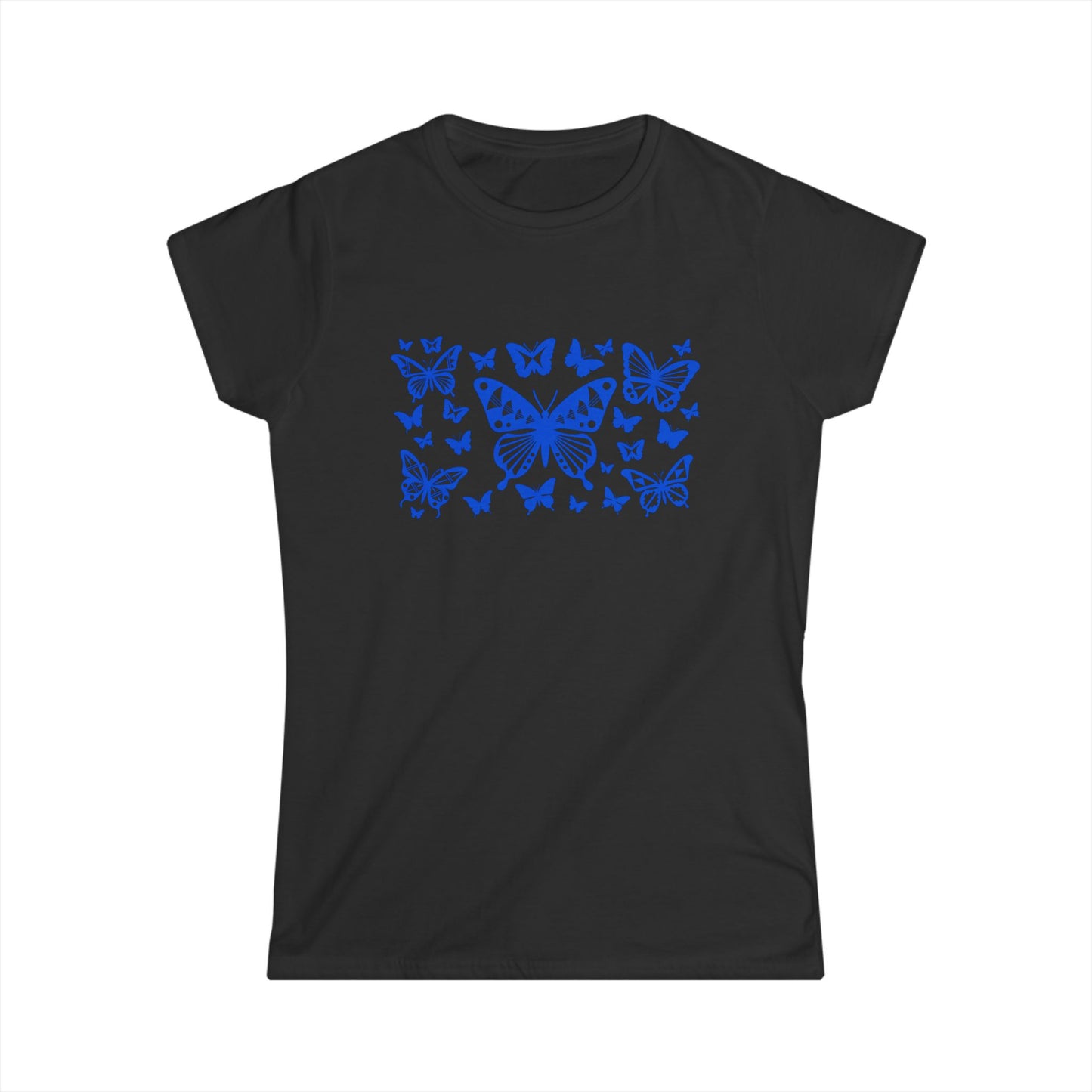 Blue Butterfly Blast Women's Softstyle Tee