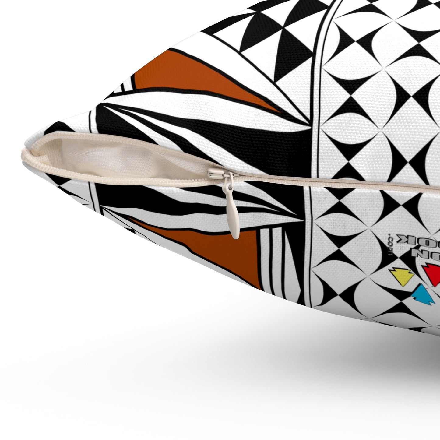 Southwest Sunrise in Rust Square Pillow