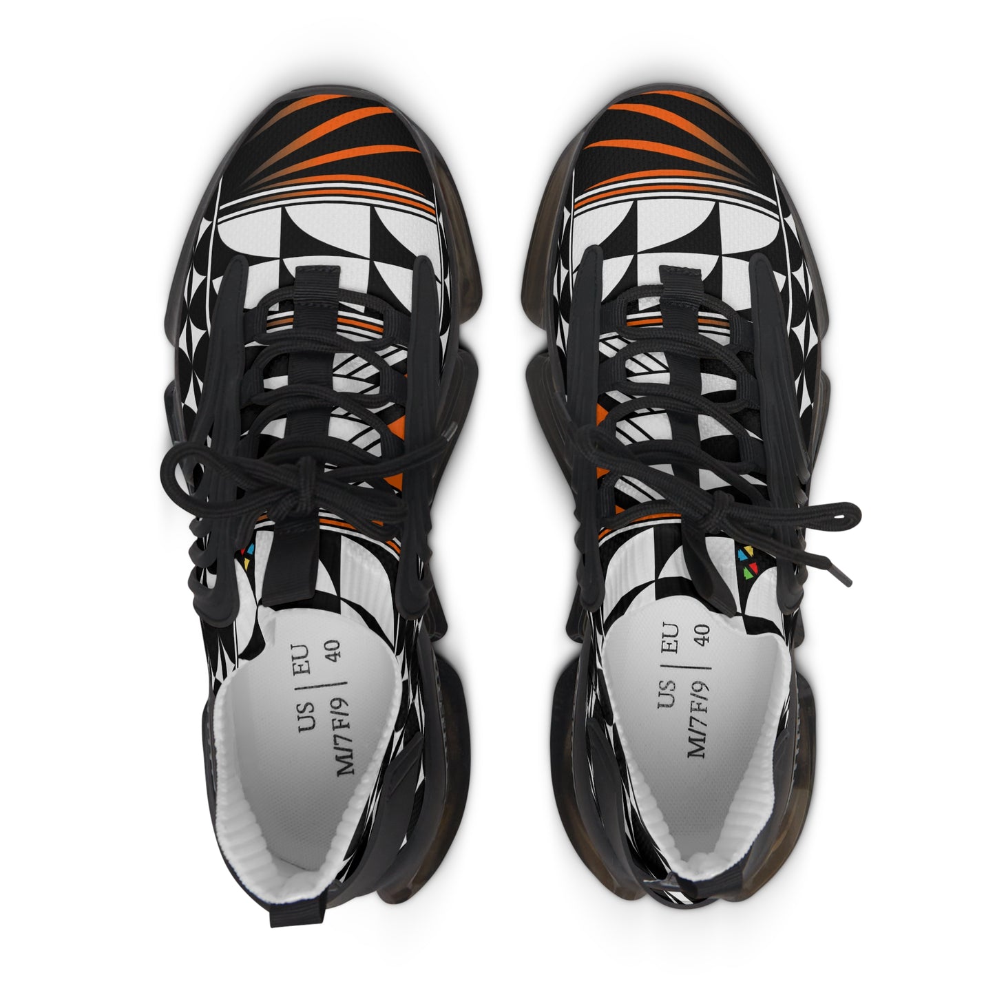 Feather Blessing in Orange Women's Mesh Sneakers