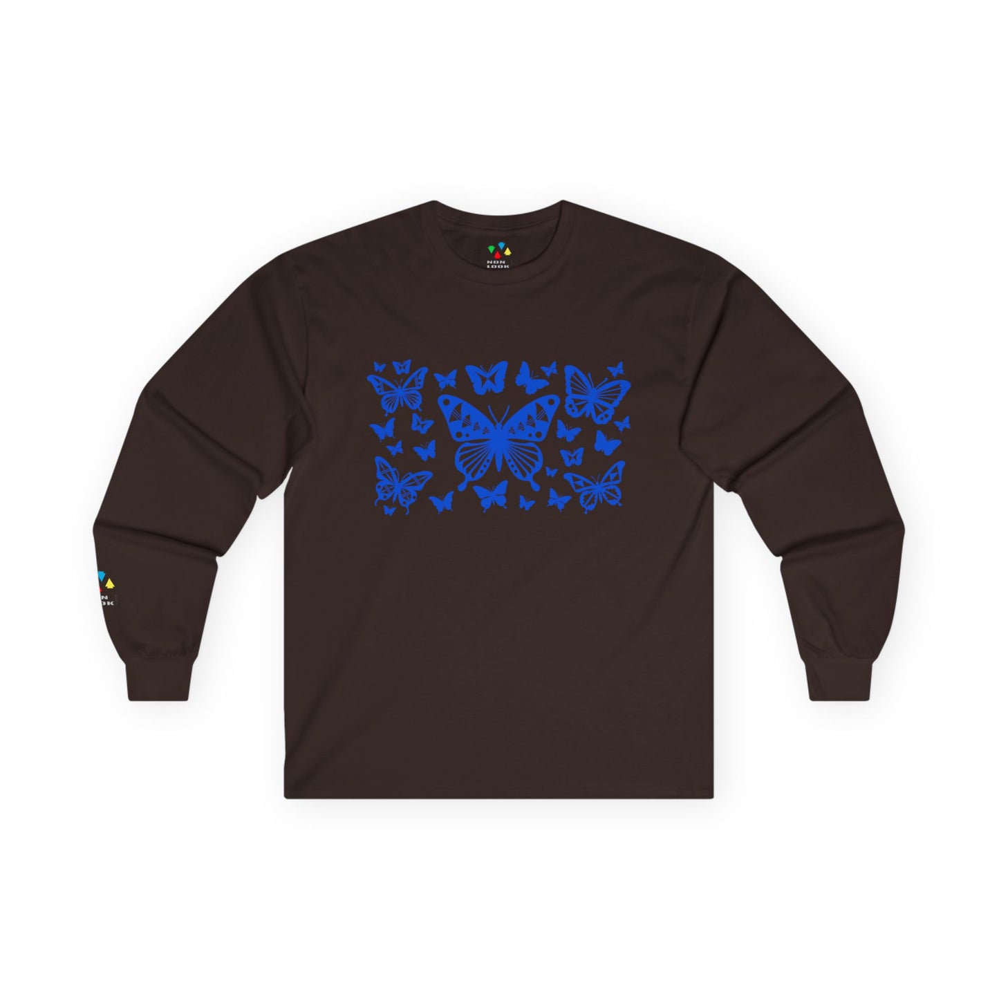 Butterfly Dance in Blue Unisex Long Sleeve Tee