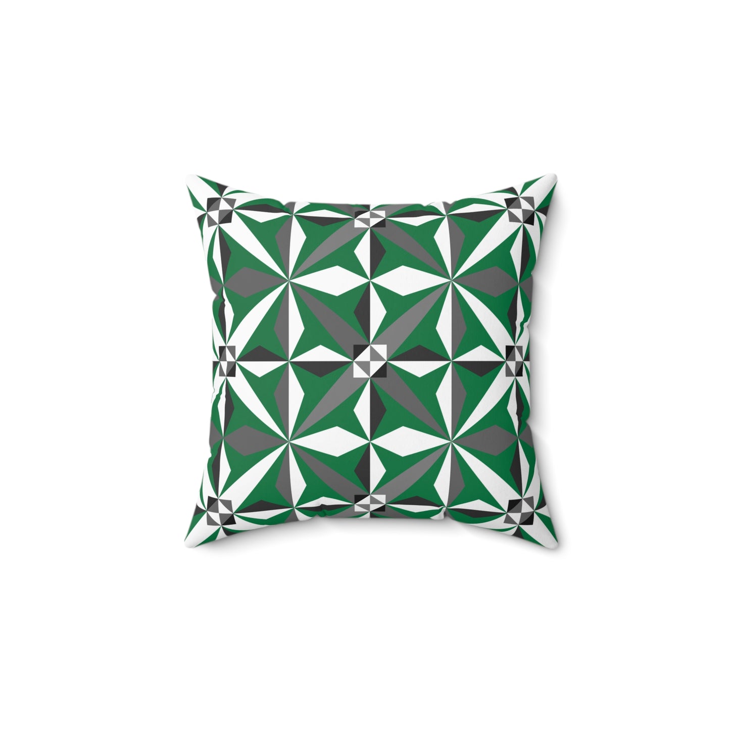 Morning Star in Green Square Pillow