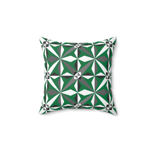 Morning Star in Green Square Pillow
