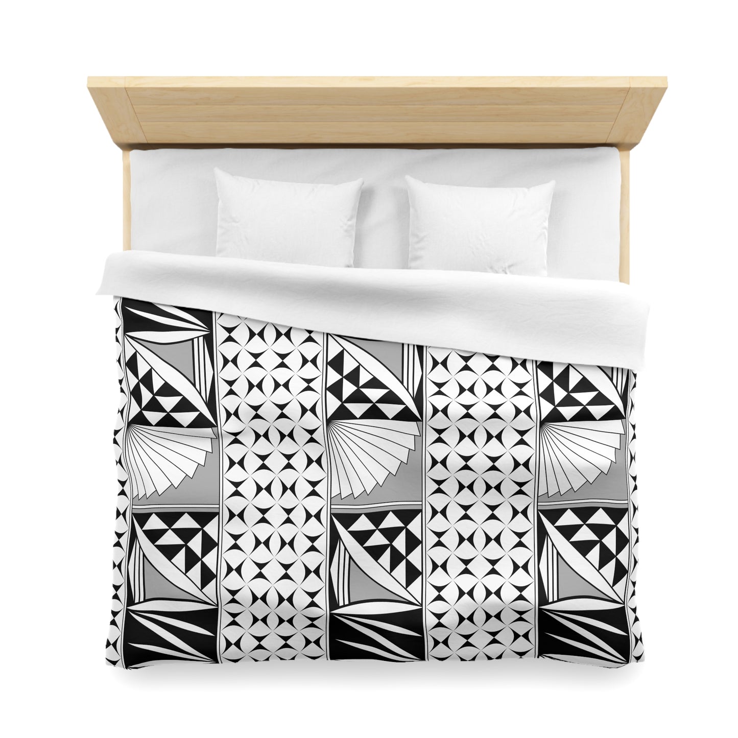 Southwest Sunrise in Gray Microfiber Duvet Cover