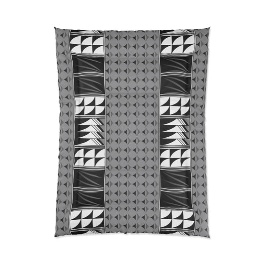 Southwest Feather Blessing on Gray Comforter