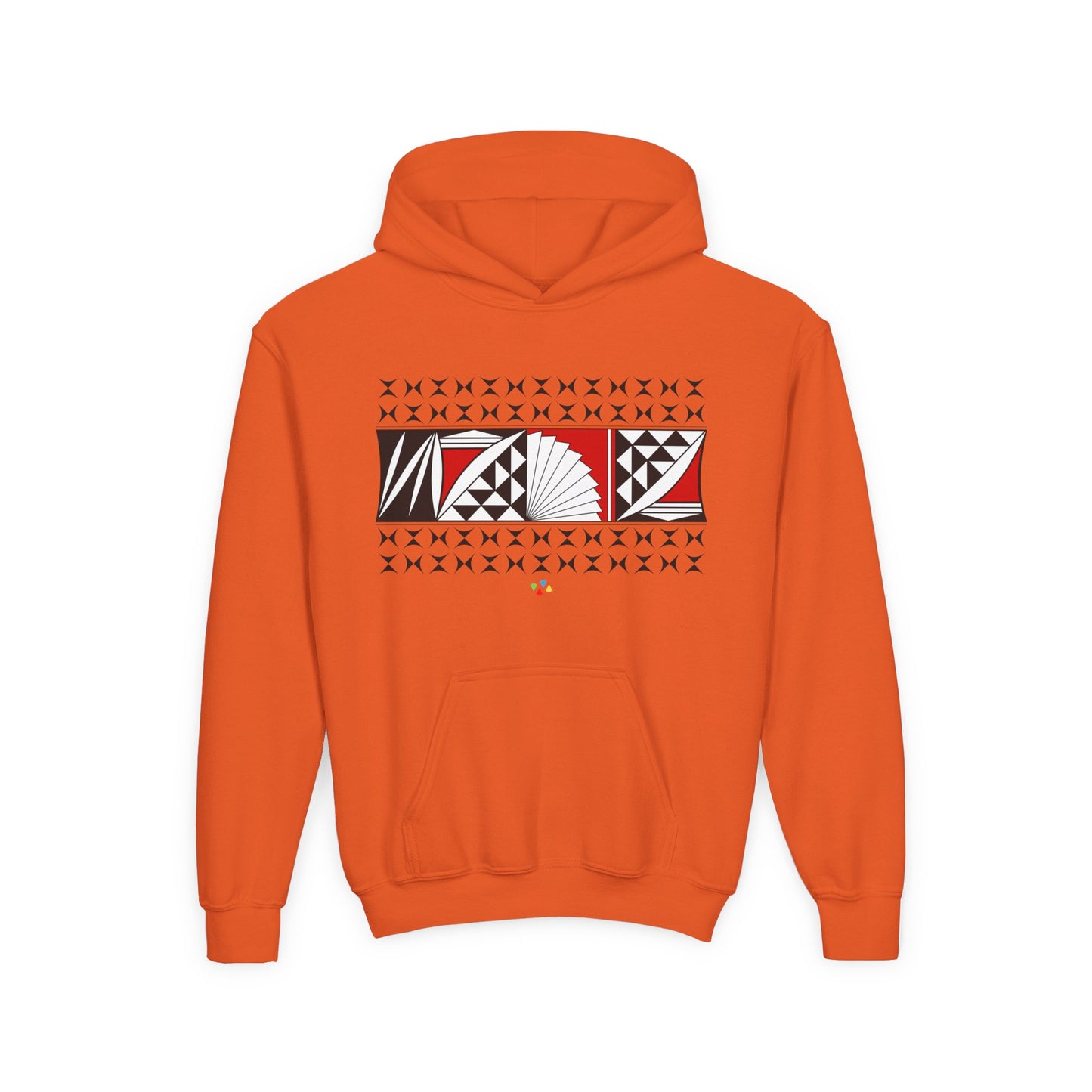Red Southwest Sunrise Youth Heavy Blend Hooded Sweatshirt
