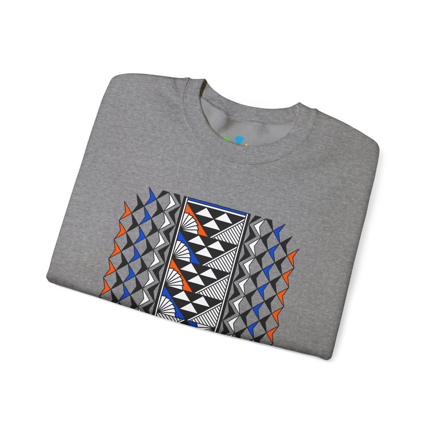 Sun and Rain in Blue/Orange Unisex Sweatshirt