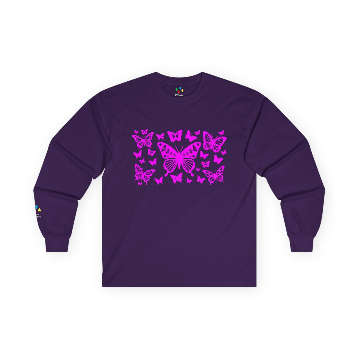 Butterfly Dance in Pink Unisex Long Sleeve Tee