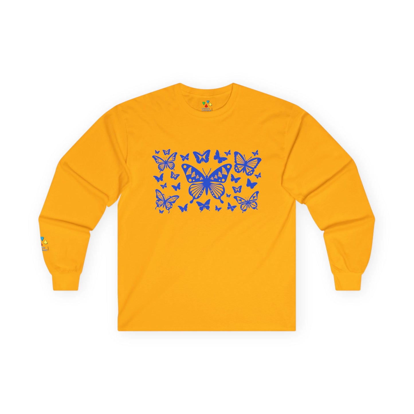 Butterfly Dance in Blue Unisex Long Sleeve Tee