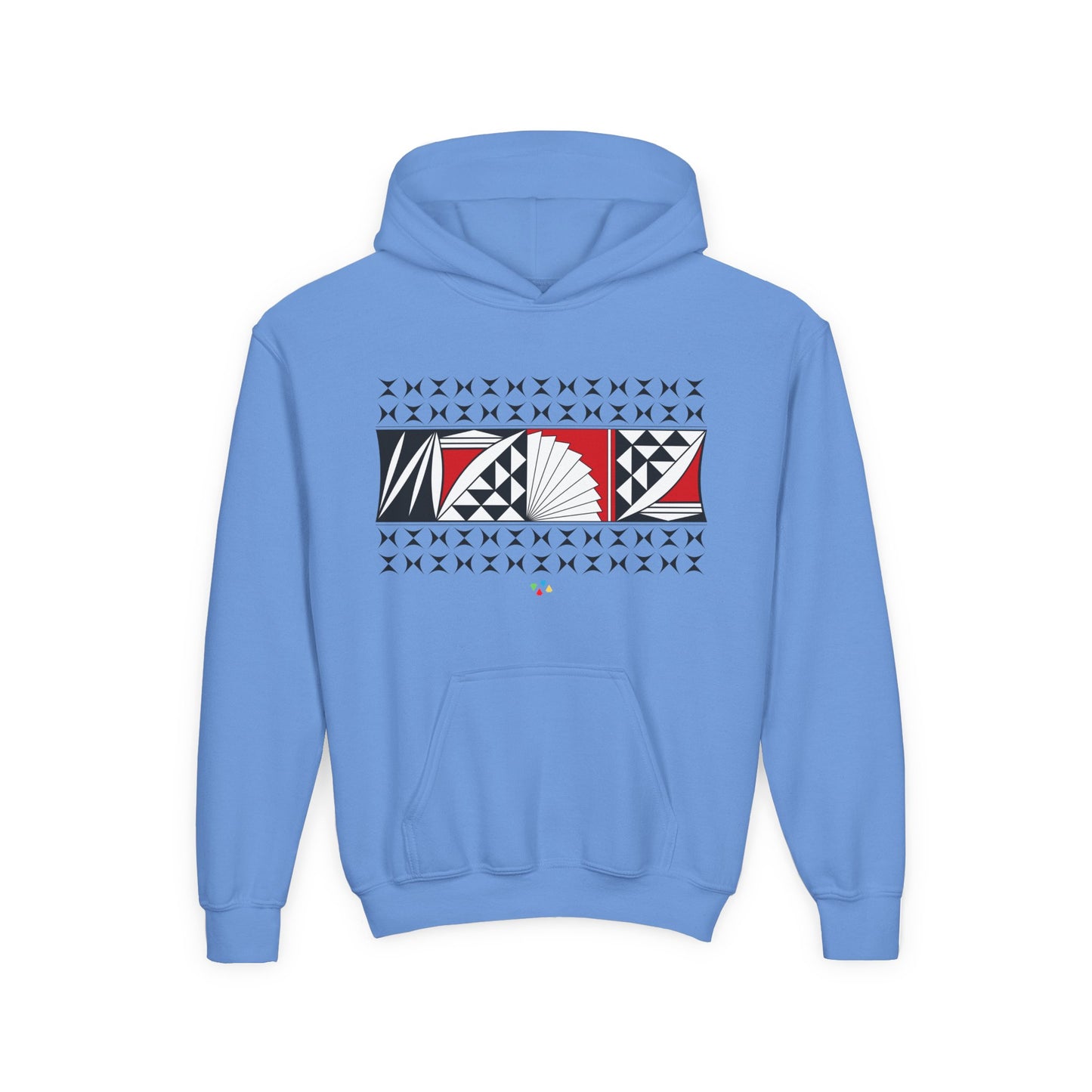 Red Southwest Sunrise Youth Heavy Blend Hooded Sweatshirt