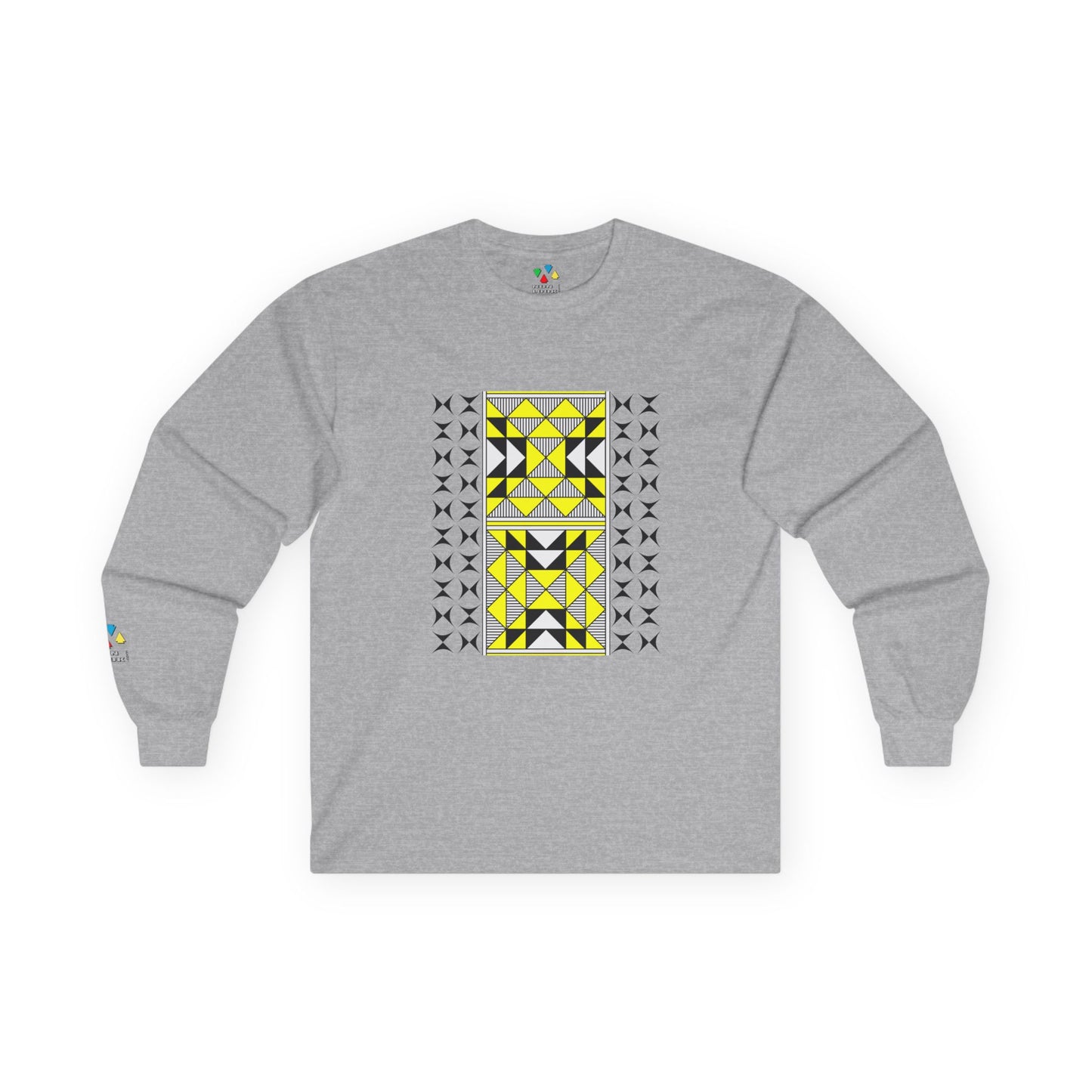 Sacred Mountains in Yellow Unisex Long Sleeve Tee