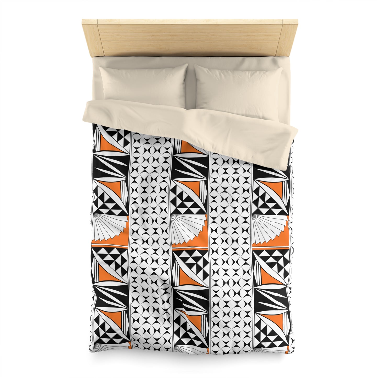 Southwest Sunrise in Orange Microfiber Duvet Cover
