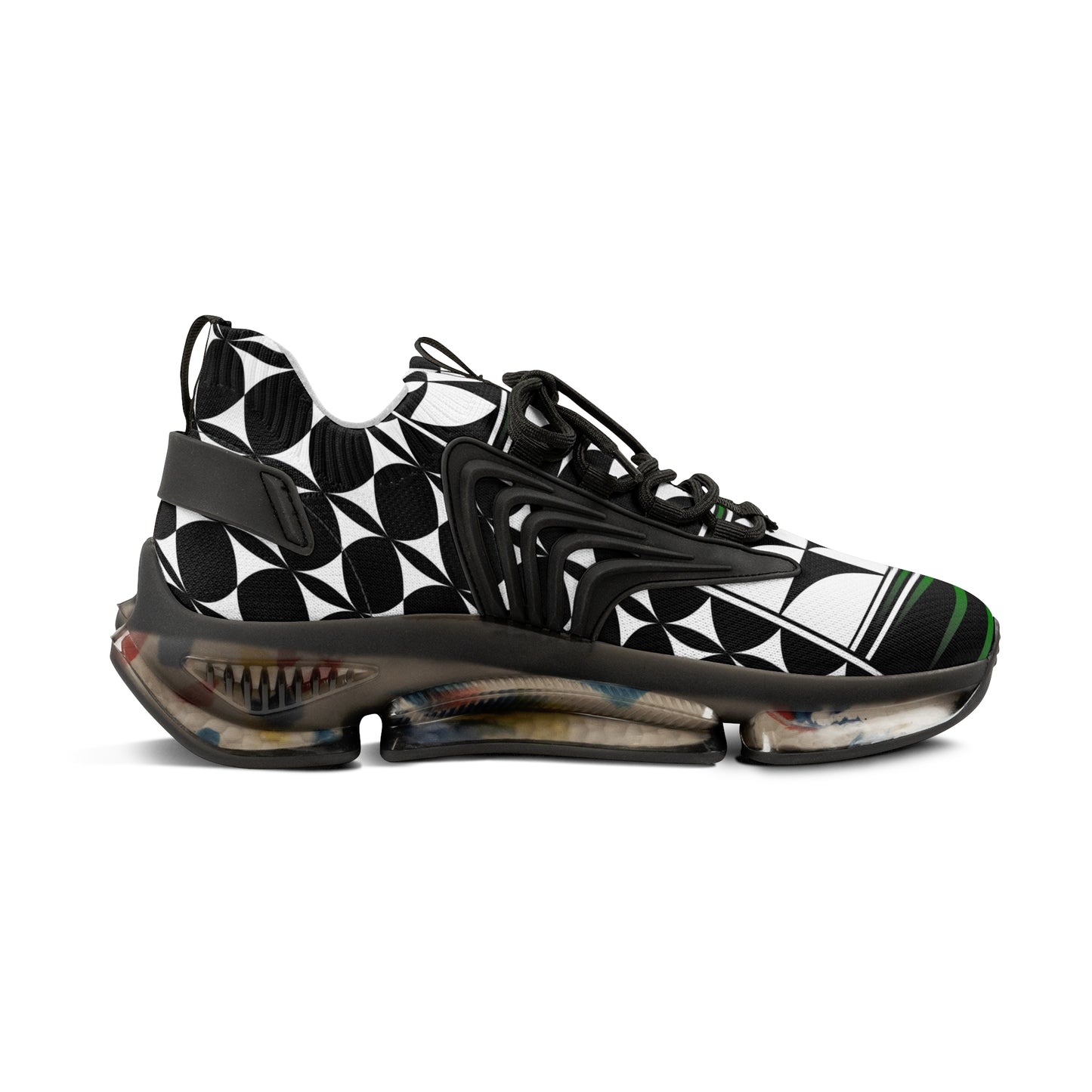 Feather Blessing in Green Men's Mesh Sneakers