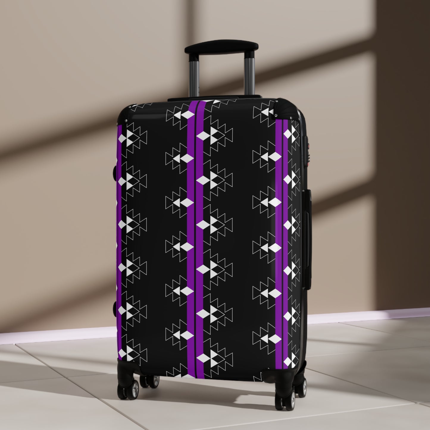 Purple Native Woven Stories Suitcases