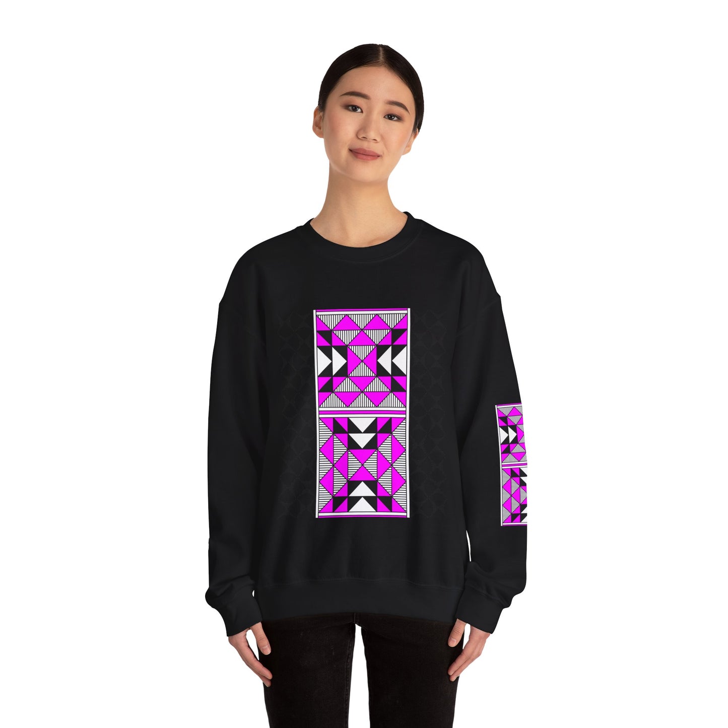 Sacred Mountains in Pink Unisex Sweatshirt