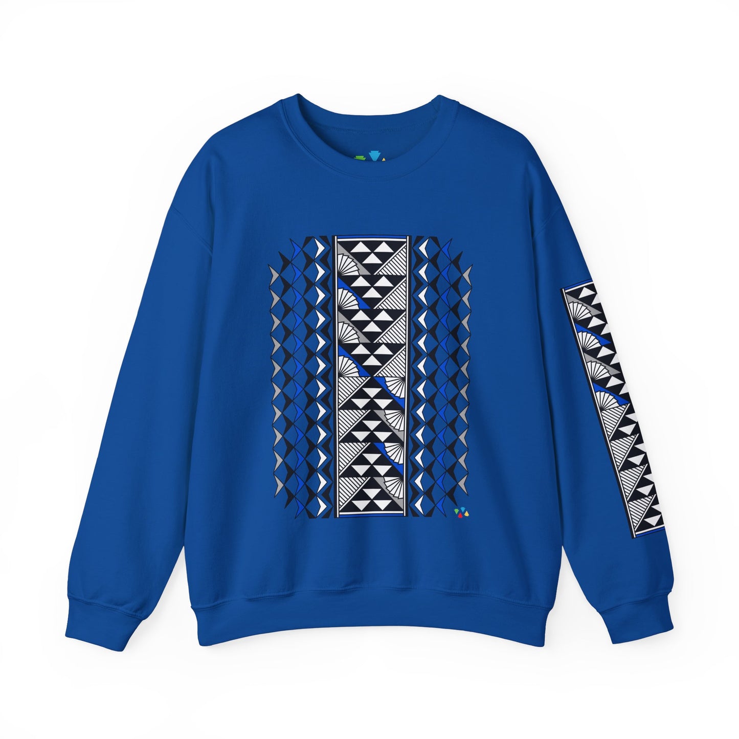 Sun and Rain in Blue/Silver Unisex Sweatshirt