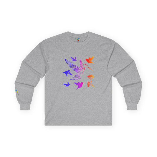 Rainbow Hummingbird Blessing Unisex Long Sleeve Tee