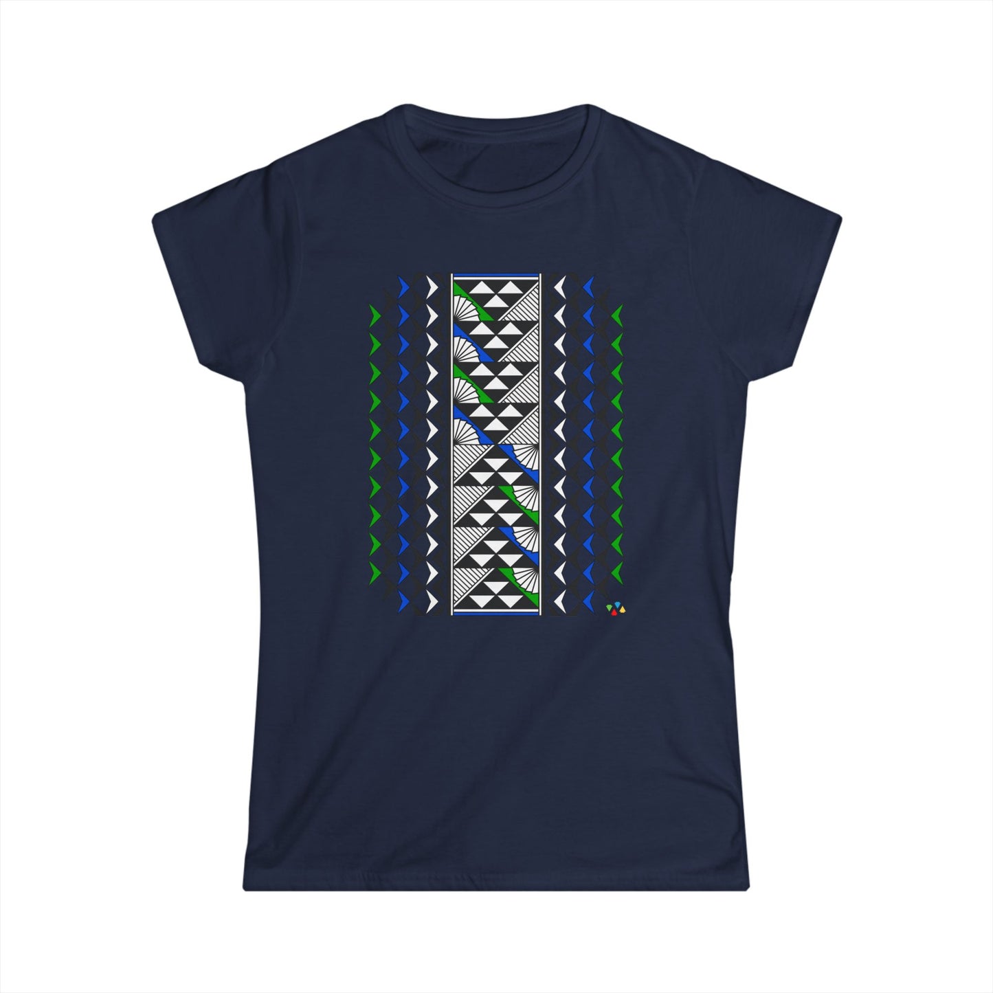 Green/Blue Southwest Sun and Rain Women's Softstyle Tee