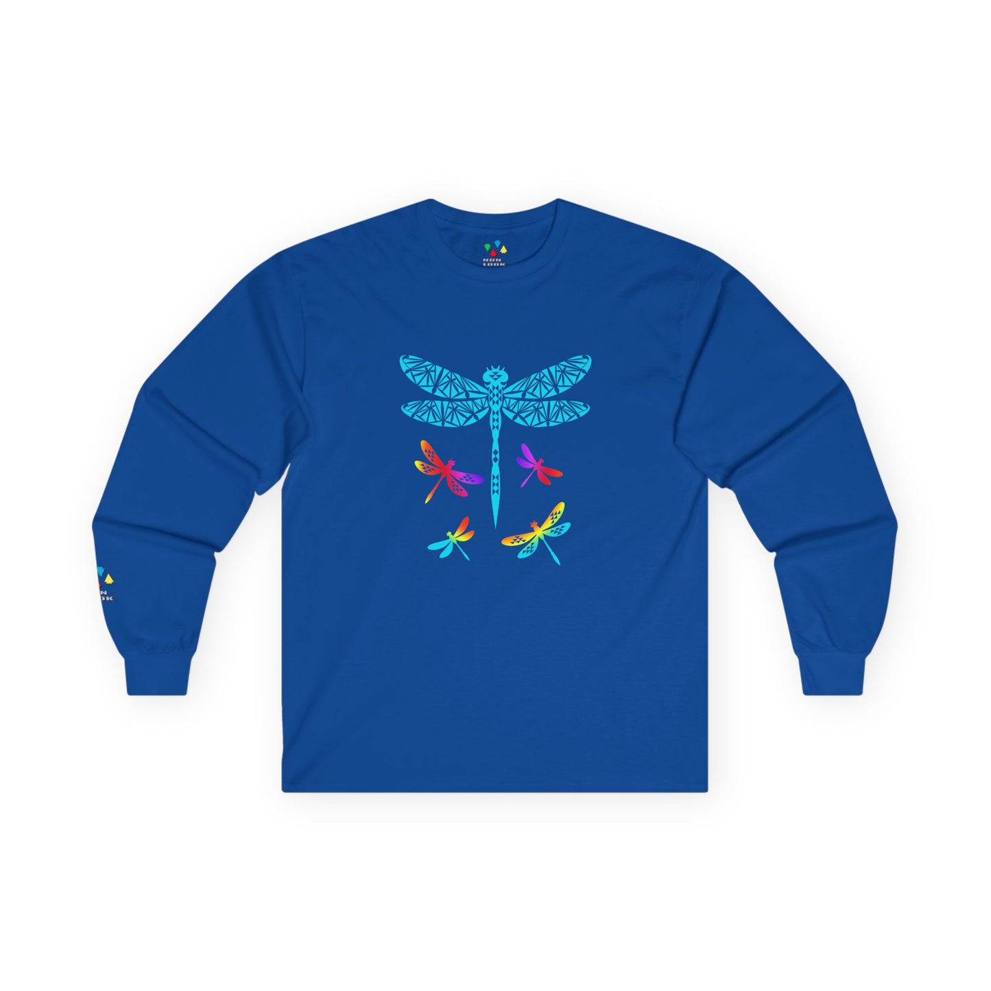 Rainbow Native Dragonfly Unisex Long Sleeve Tee