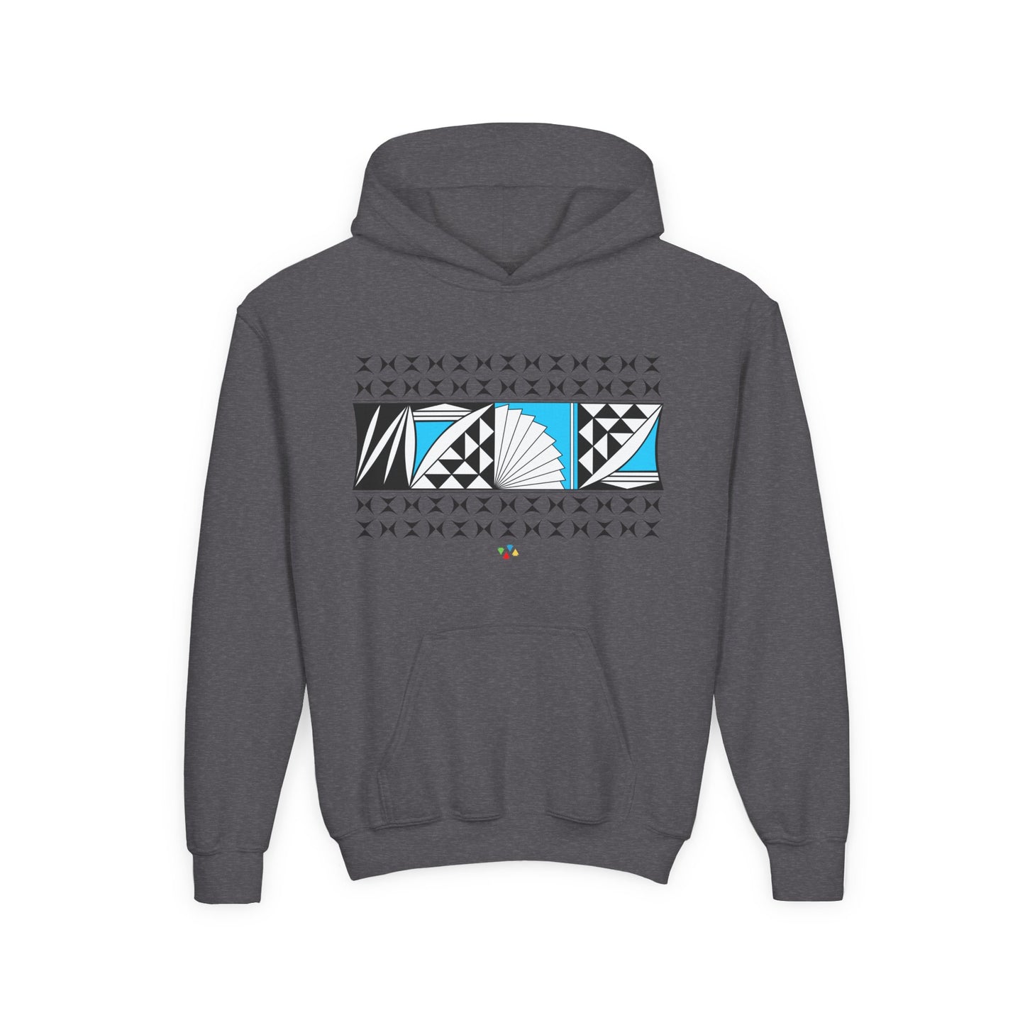 Turquoise Southwest Sunrise Youth Heavy Blend Hooded Sweatshirt
