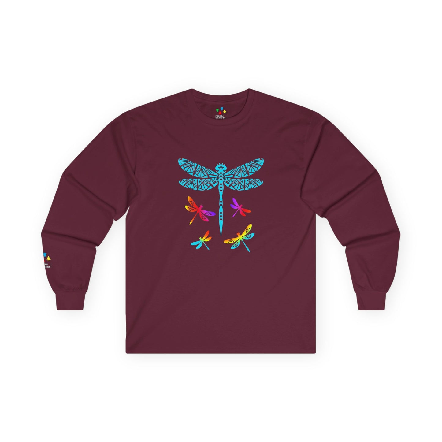 Rainbow Native Dragonfly Unisex Long Sleeve Tee