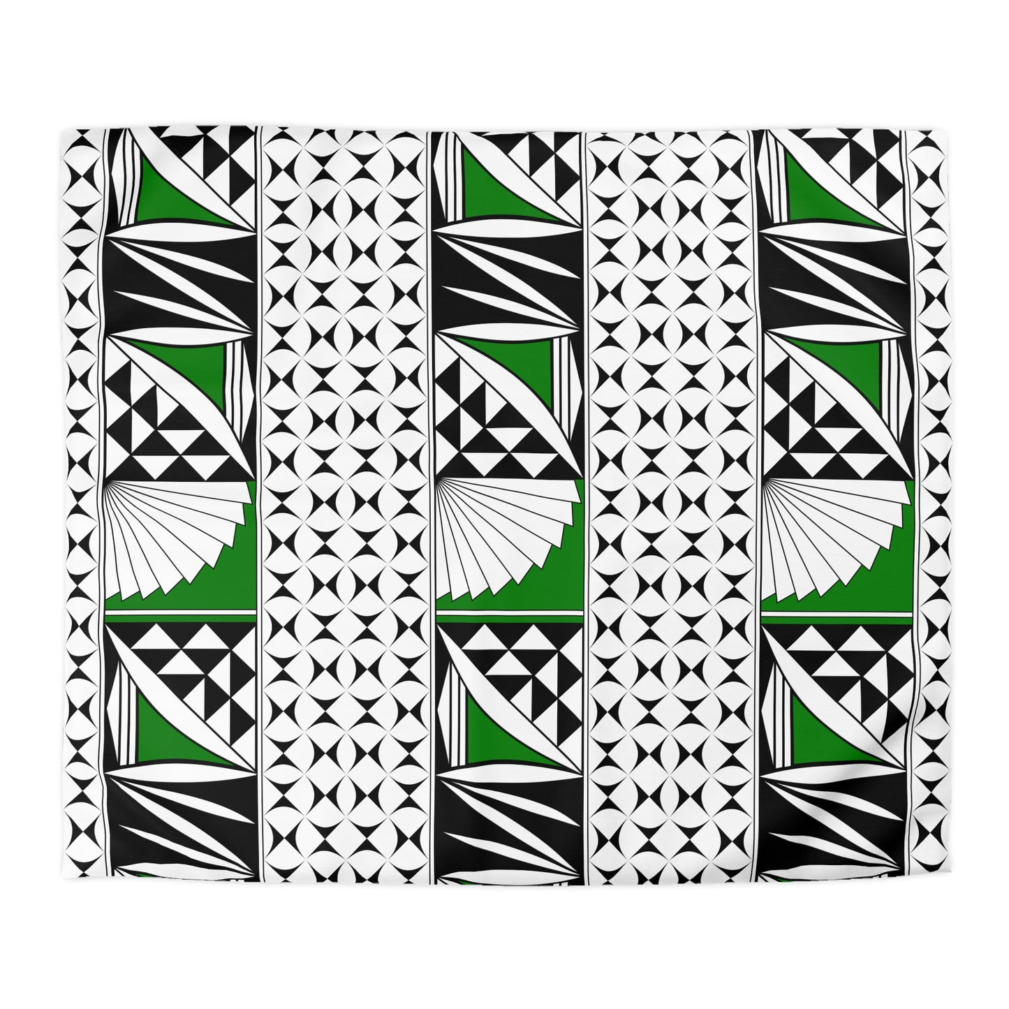 Southwest Sunrise in Green Microfiber Duvet Cover