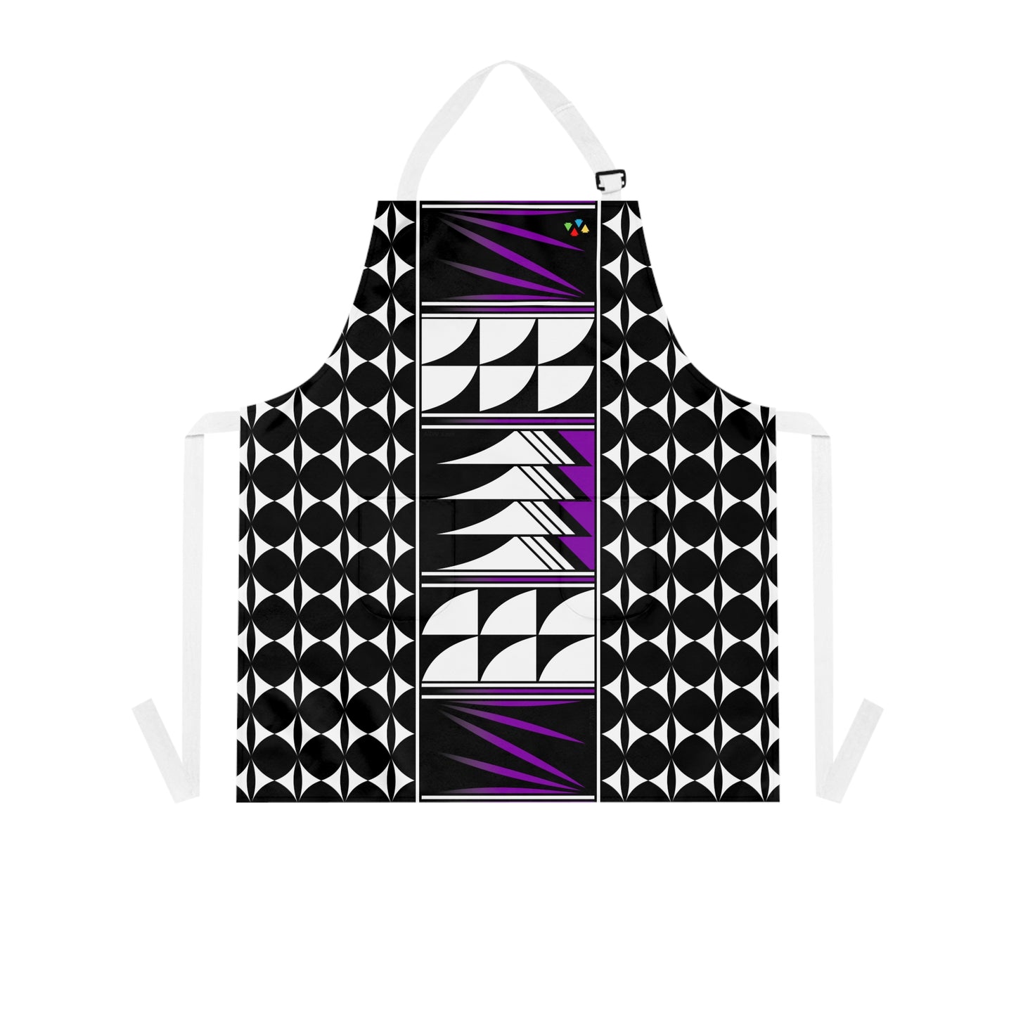 Purple Native Feather Blessing Two Pocket Apron