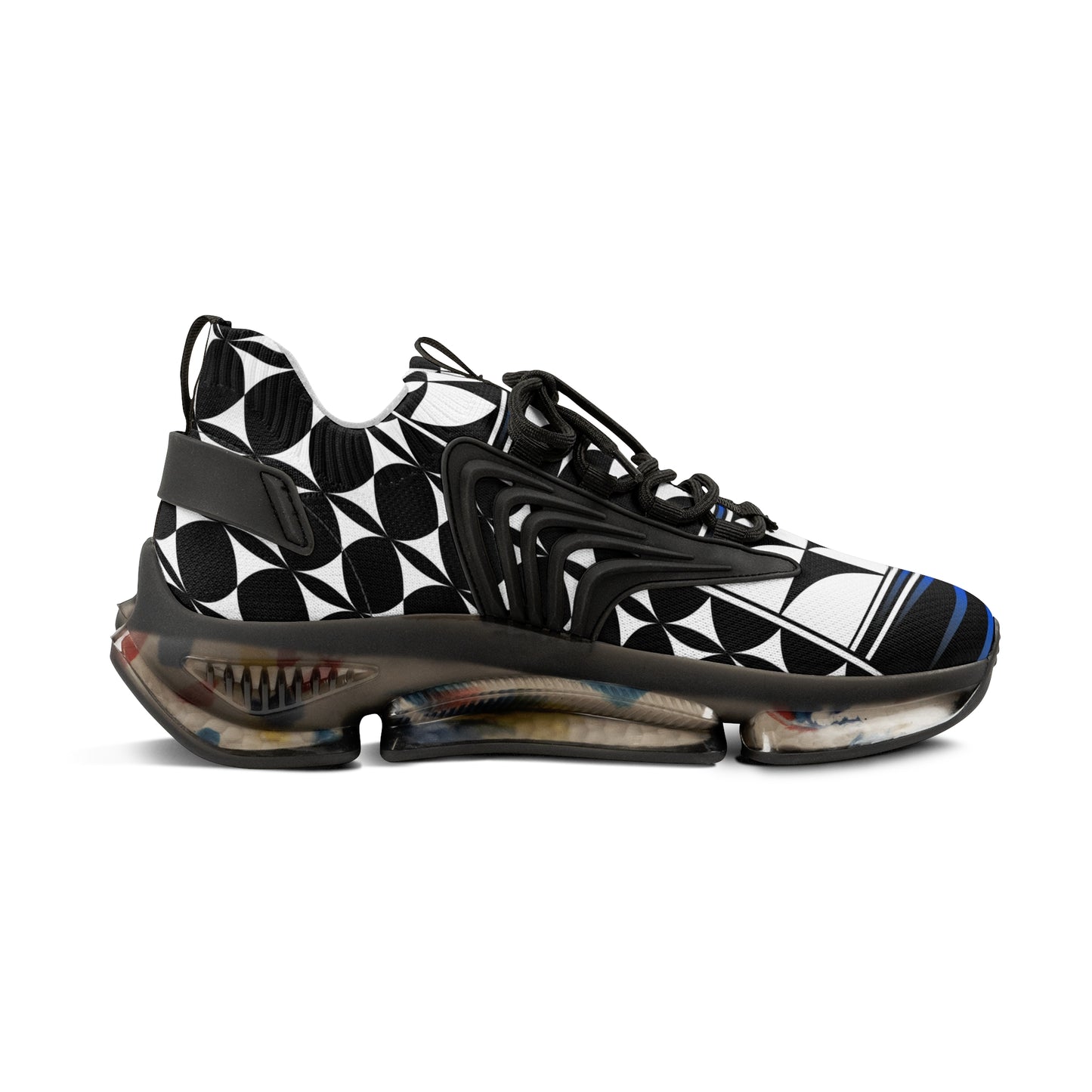 Feather Blessing in Blue Men's Mesh Sneakers