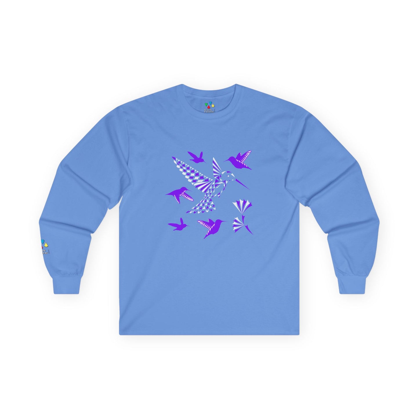Hummingbird Blessing in Purple Unisex Long Sleeve Tee