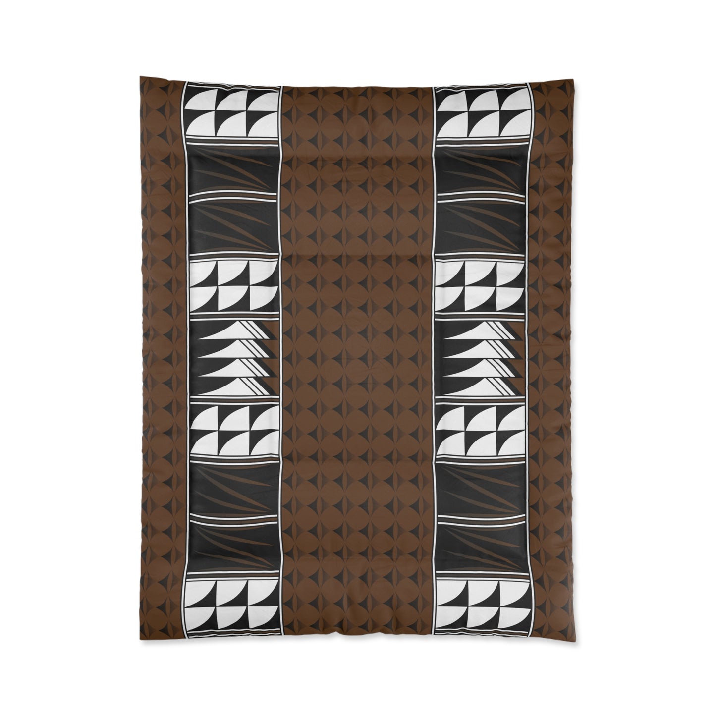Southwest Feather Blessing on Dark Brown Comforter