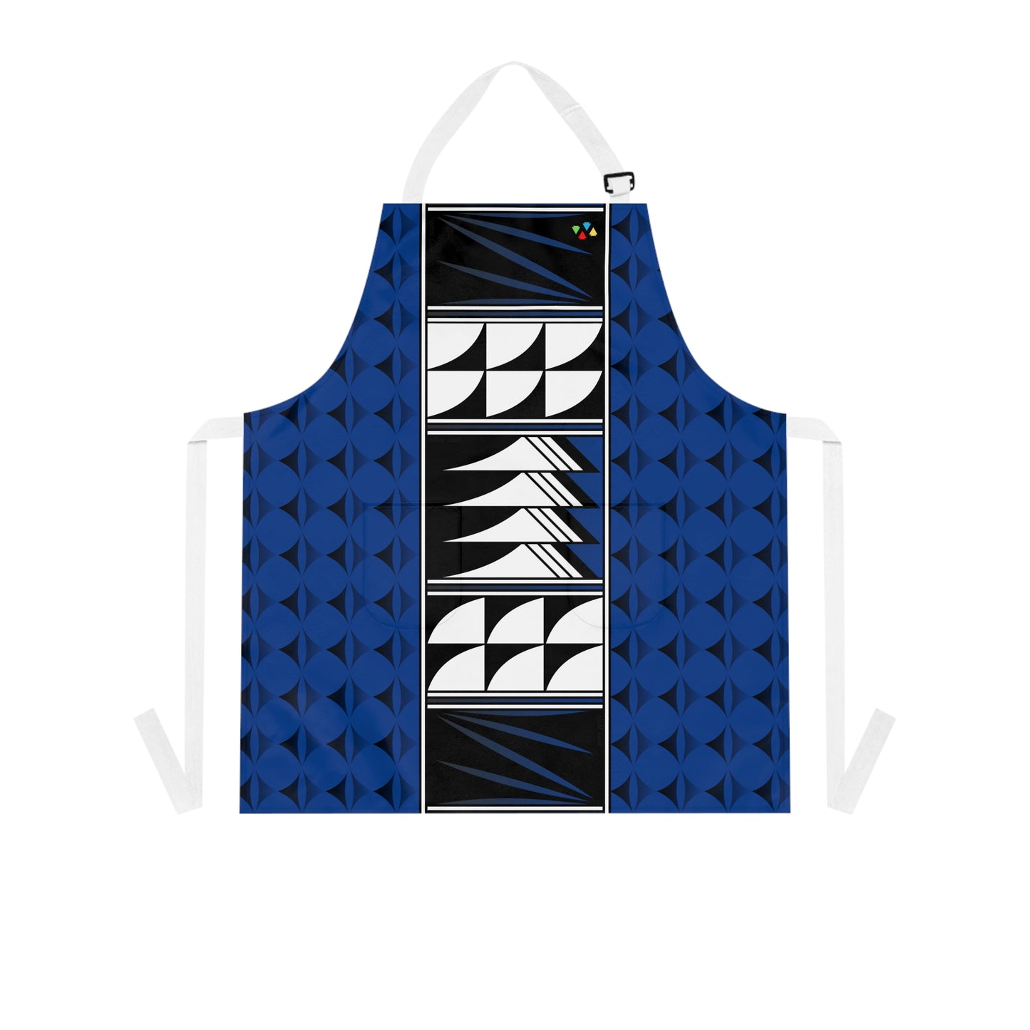 Feather Blessing on Dark Blue Two Pocket Apron