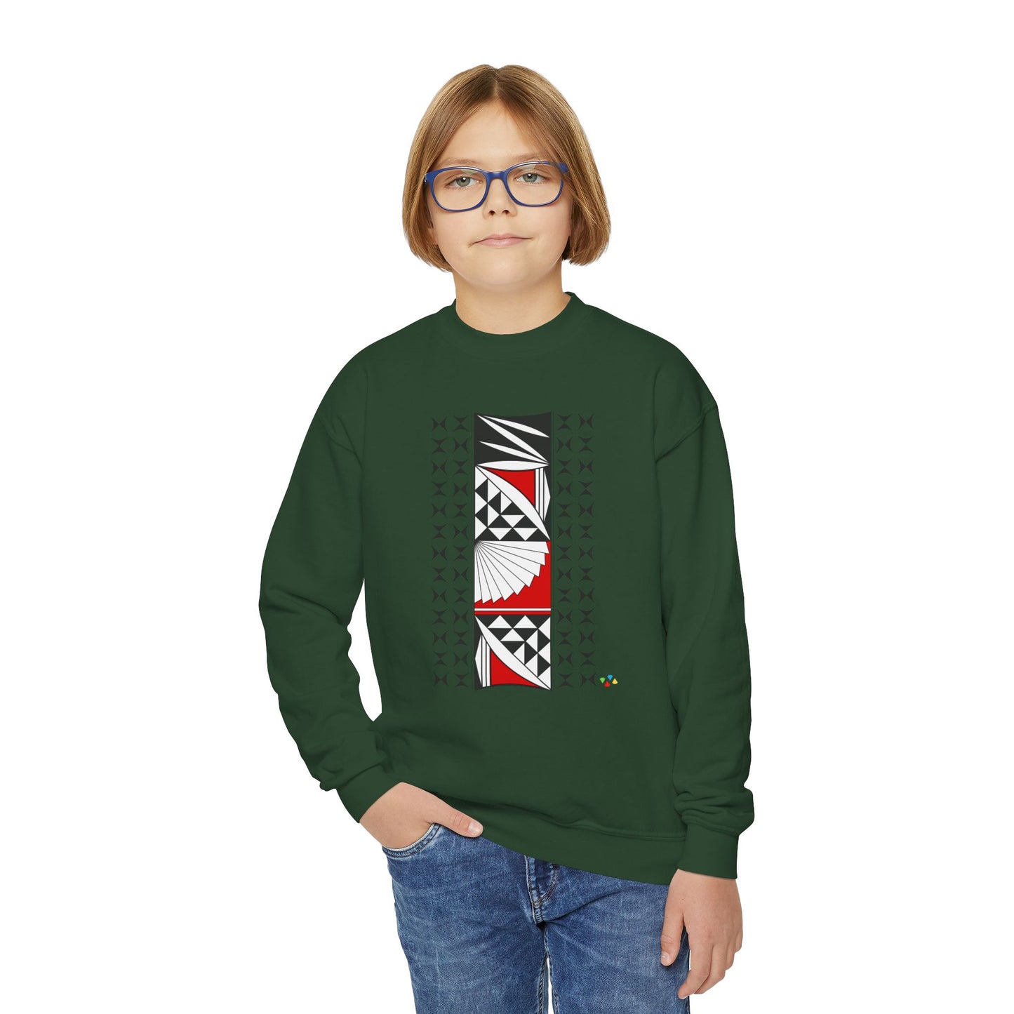 Southwest Sunset in Red Youth Crewneck Sweatshirt