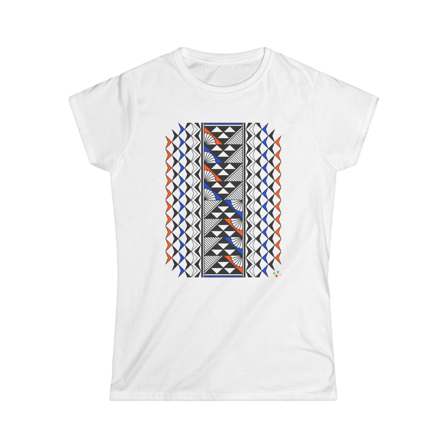 Blue/Orange Southwest Sun and Rain Women's Softstyle Tee