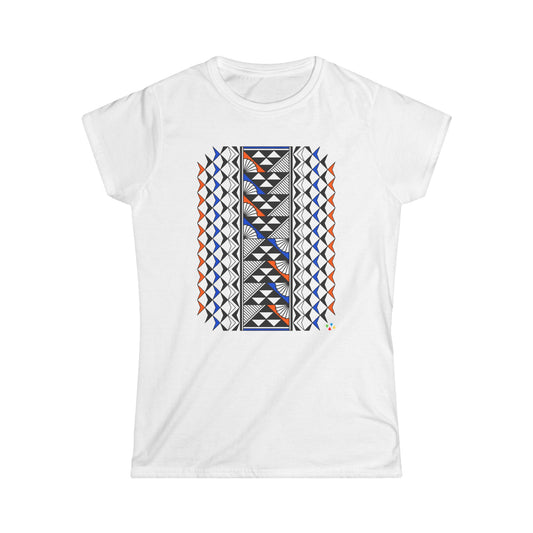 Blue/Orange Southwest Sun and Rain Women's Softstyle Tee