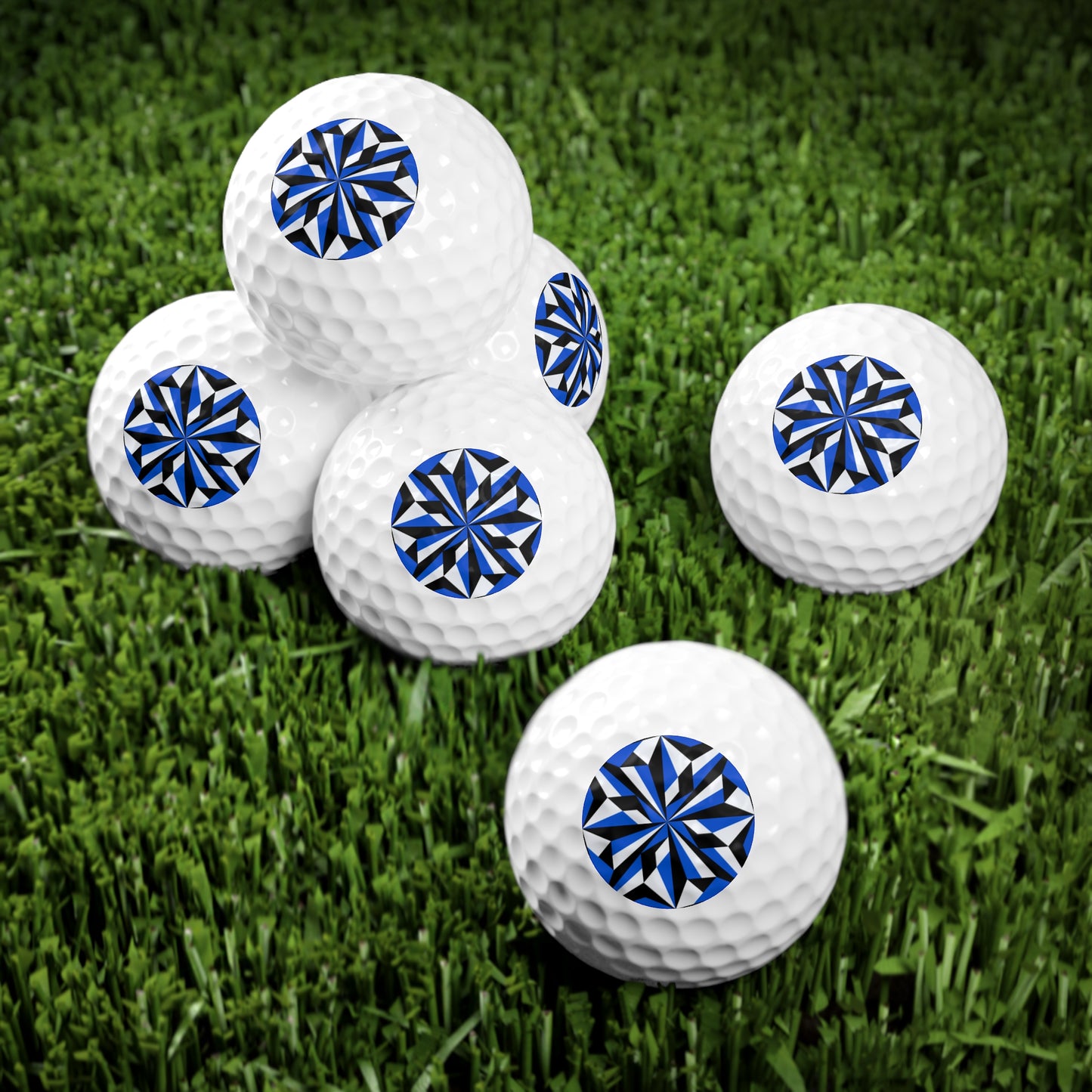 Desert Flower in Blue Golf Balls, 6pcs