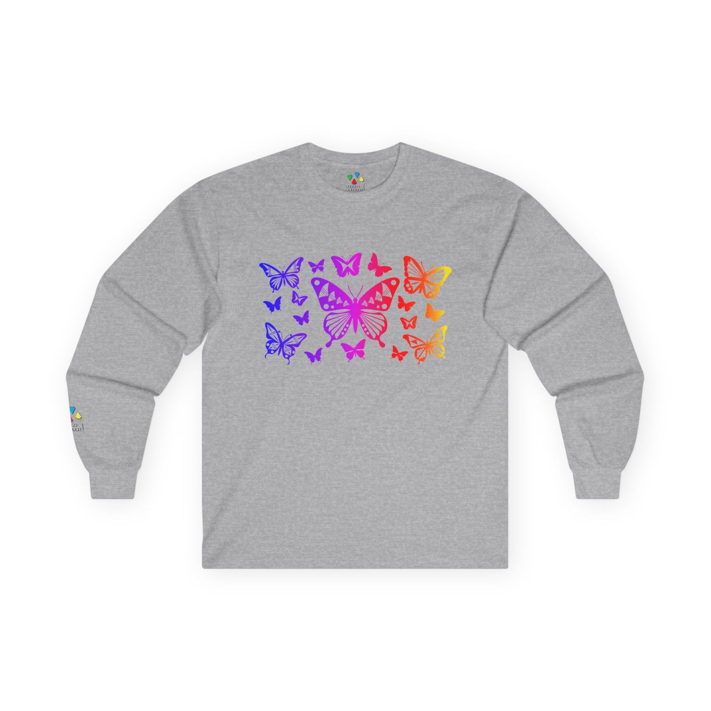 Rainbow Butterfly Dance Unisex Long Sleeve Tee