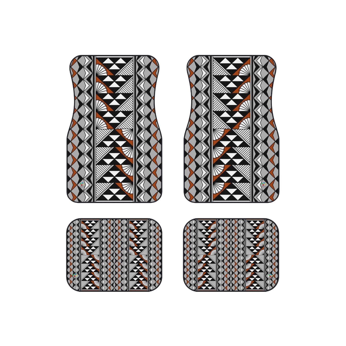 Sun and Rain in Rust Car Mats (Set of 4)