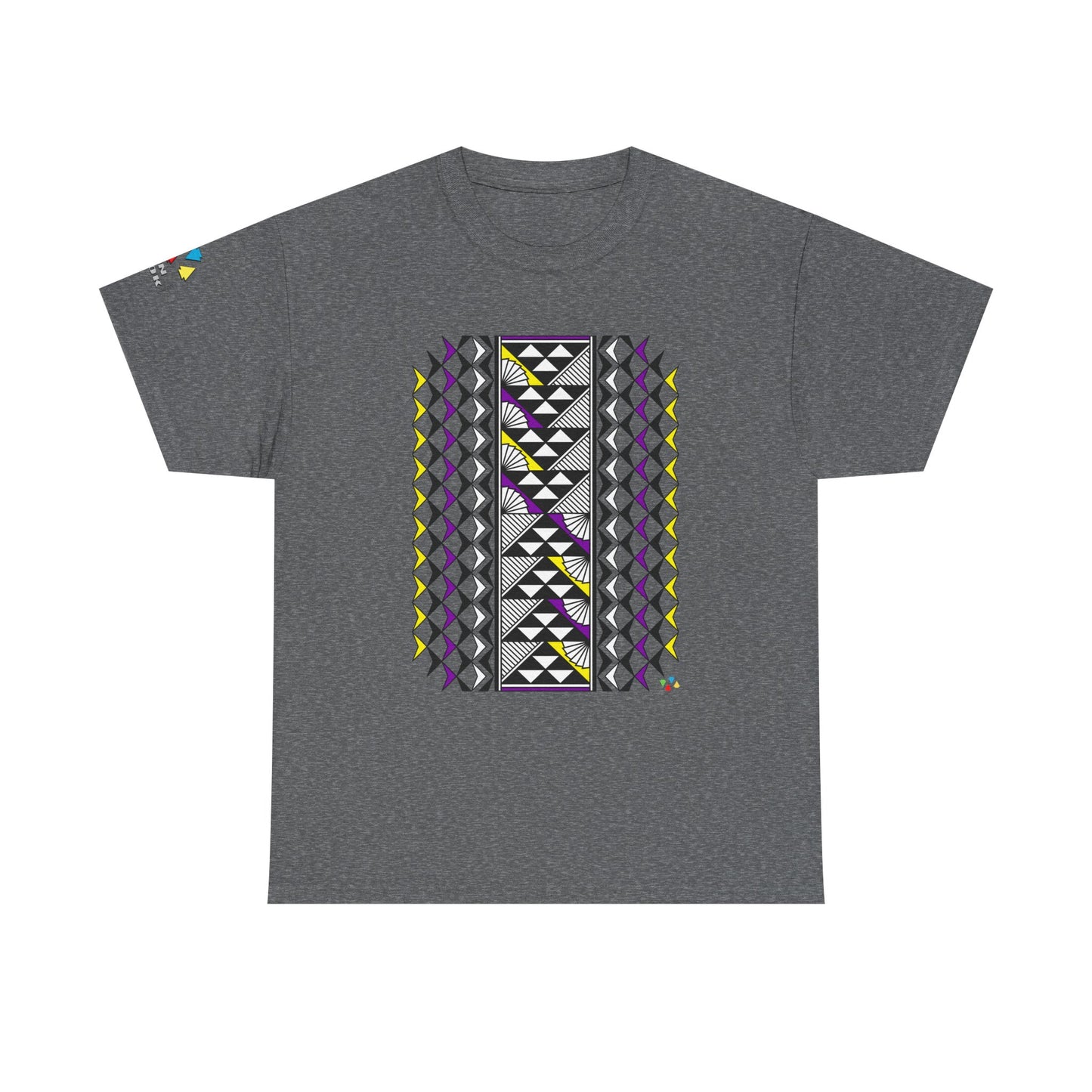 Sun and Rain in Purple/ Yellow Gildan Unisex Tee