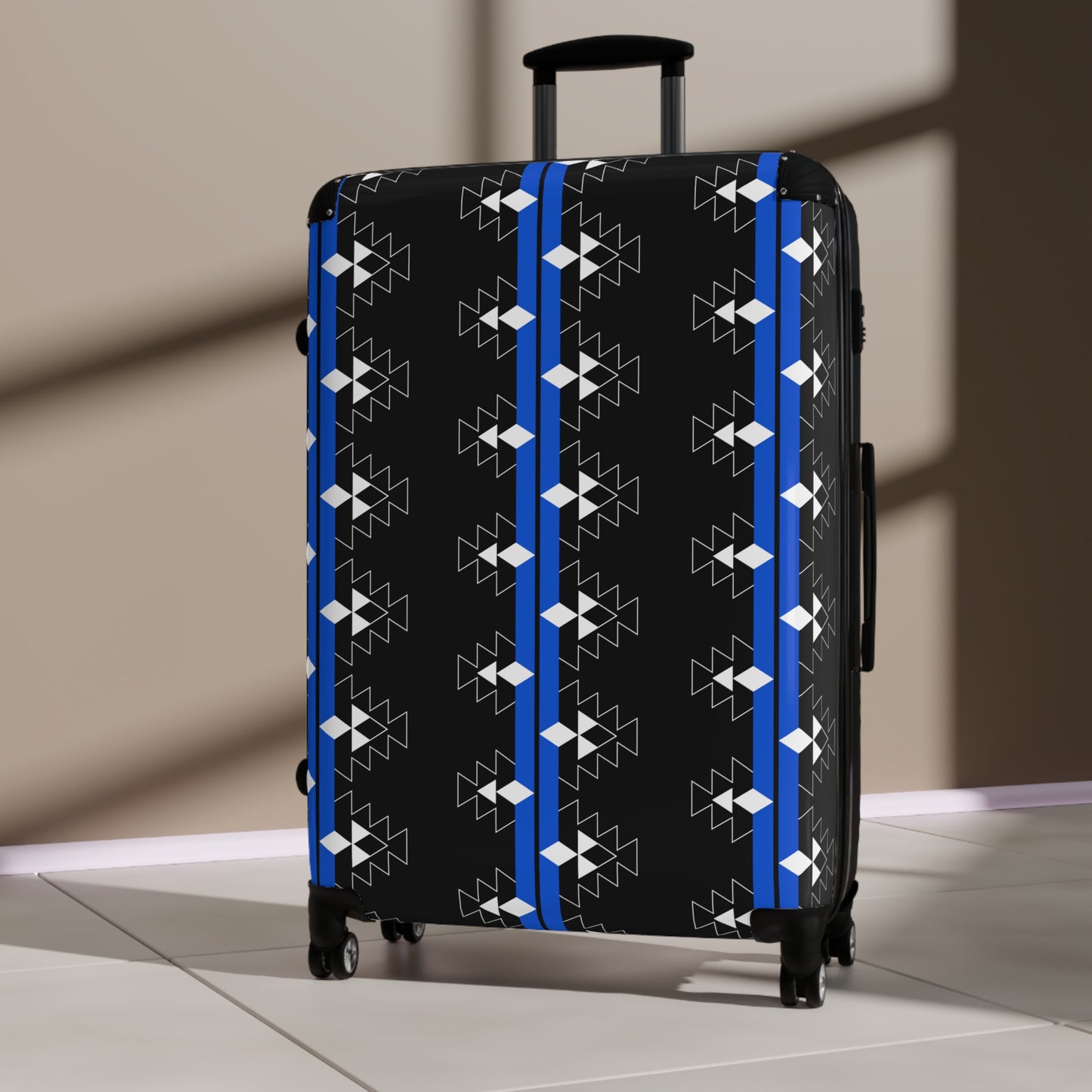 Blue Native Woven Stories Suitcases
