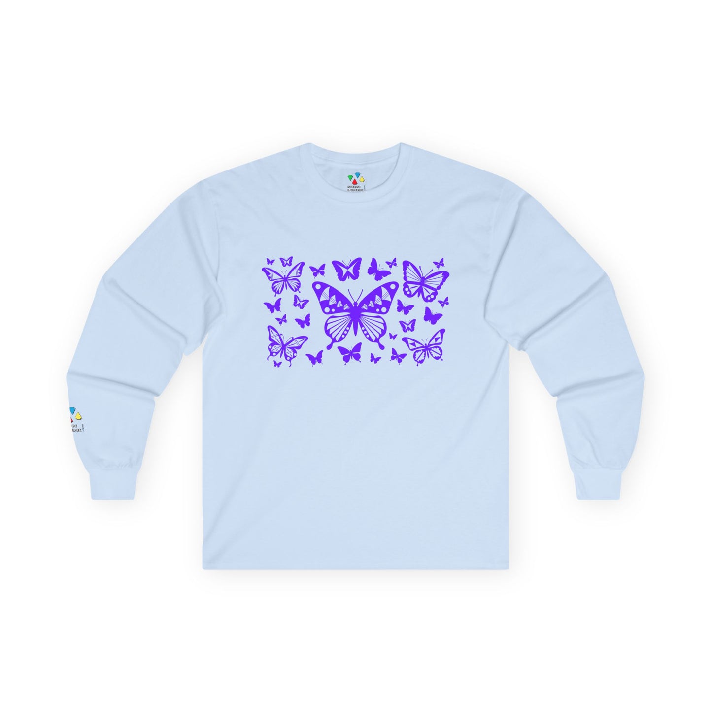 Butterfly Dance in Purple Unisex Long Sleeve Tee