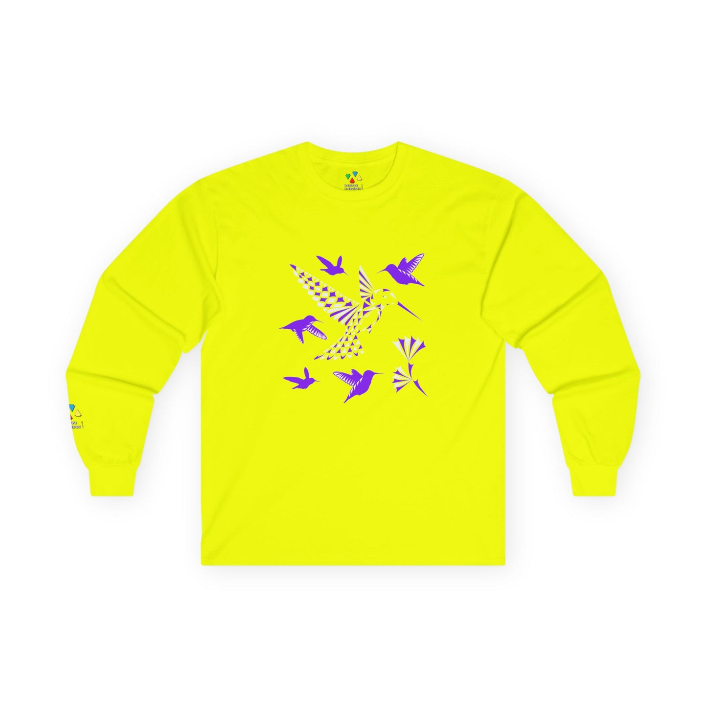 Hummingbird Blessing in Purple Unisex Long Sleeve Tee
