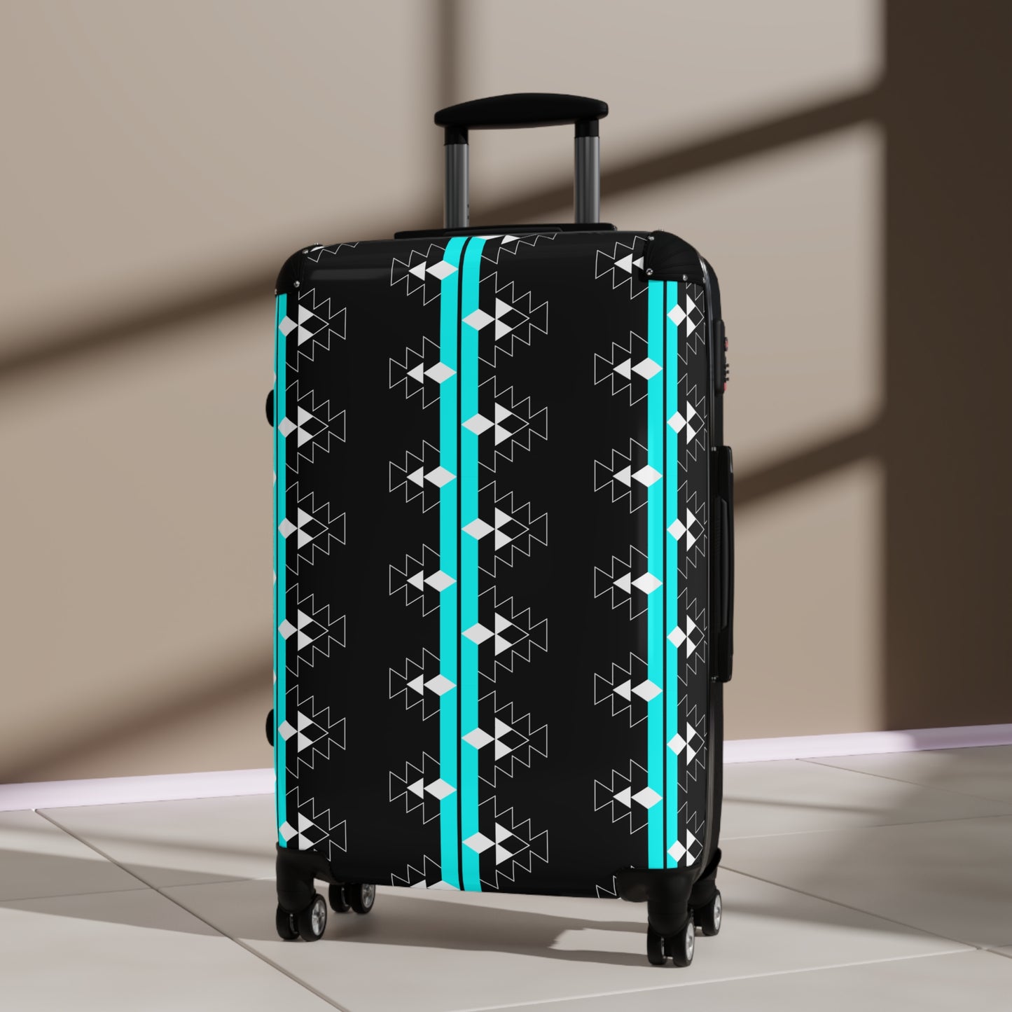 Turquoise Native Woven Stories Suitcases