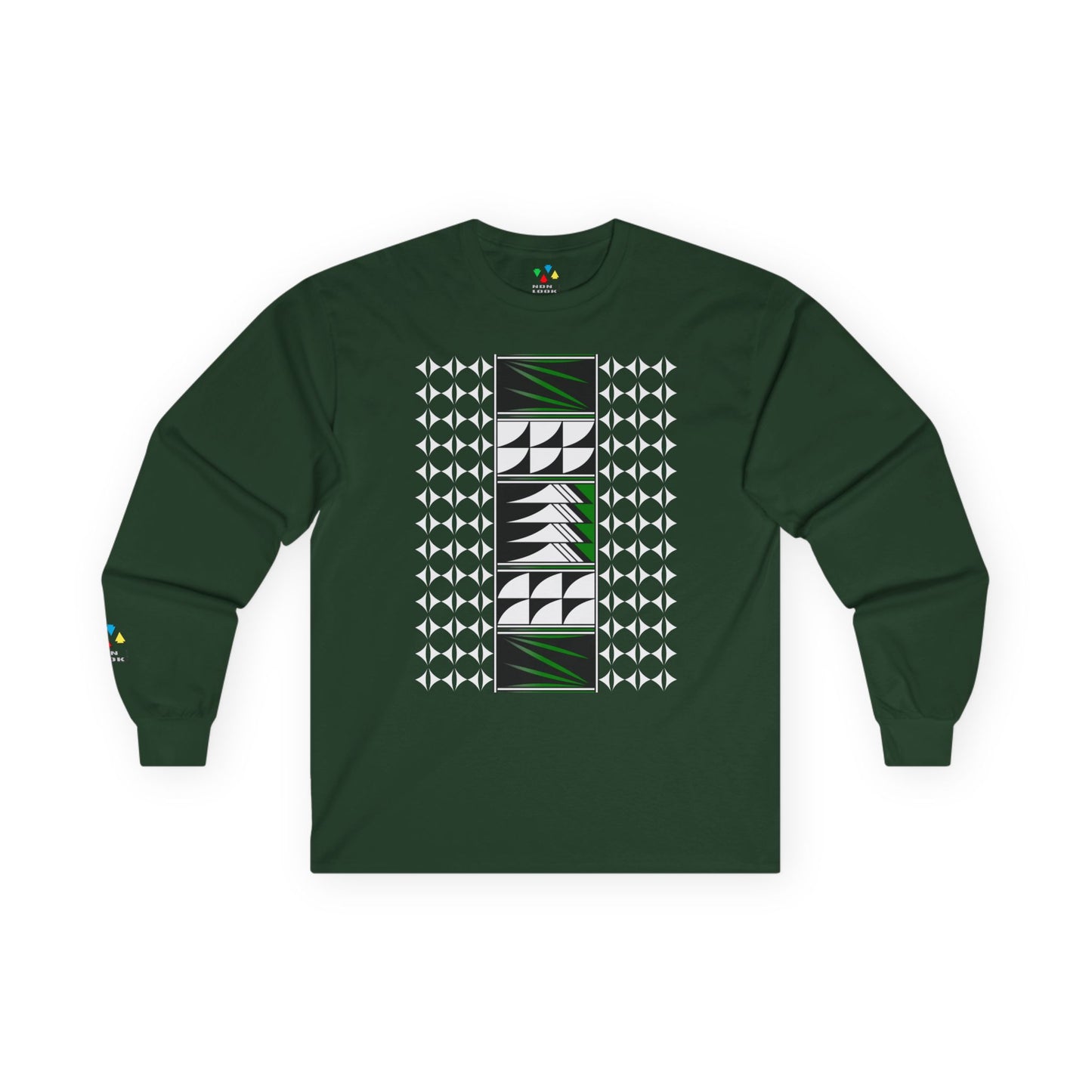 Feather Blessings in Green Unisex Long Sleeve Tee