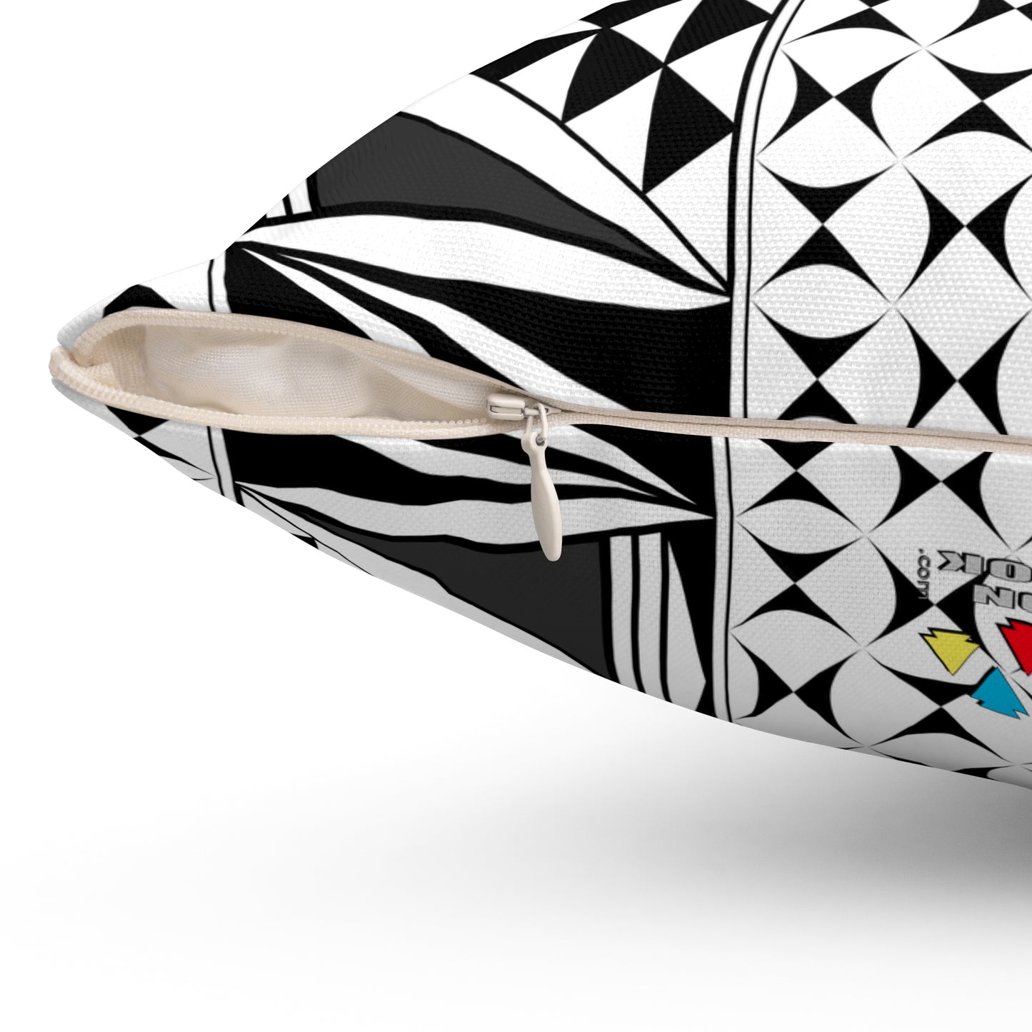 Southwest Sunrise in Charcoal Square Pillow