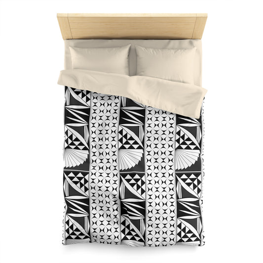 Southwest Sunrise in Charcoal Microfiber Duvet Cover